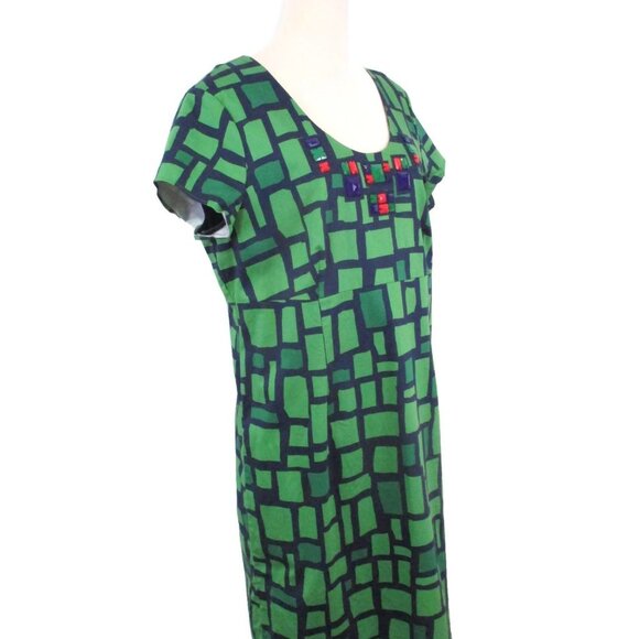Boden Green Jeweled Summer Dress US 16 L - Picture 2 of 6